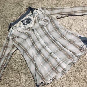 Size M Guess Plaid Shirt!! ✨